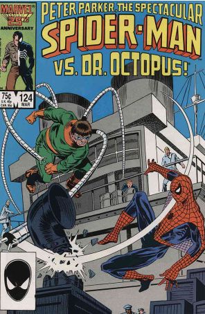 The Spectacular Spider-Man 124 published by Marvel with cover art by Bob Hall
