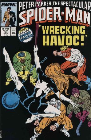 The Spectacular Spider-Man 125 published by Marvel with cover art by Bob Hall