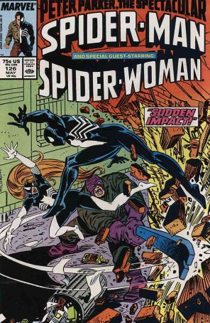 The Spectacular Spider-Man 126 published by Marvel with cover art by Al Milgrom