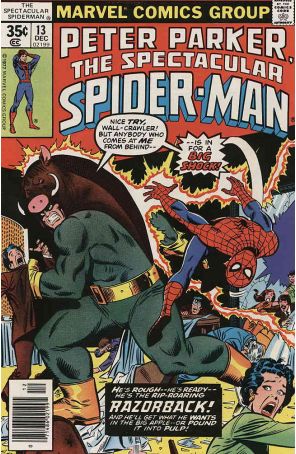 The Spectacular Spider-Man 13 published by Marvel with cover art by Sal Buscema