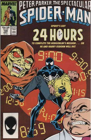 The Spectacular Spider-Man 130 published by Marvel with cover art by Jim Fern