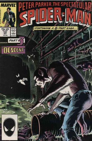 The Spectacular Spider-Man 131 published by Marvel with cover art by Mike Zeck