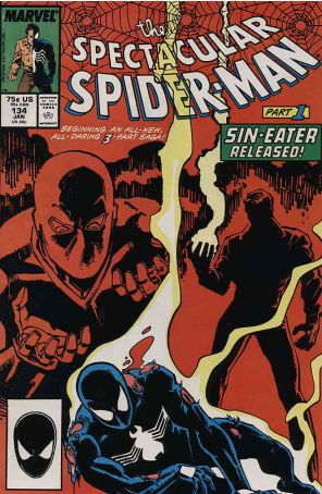 The Spectacular Spider-Man 134 published by Marvel with cover art by Sal Buscema