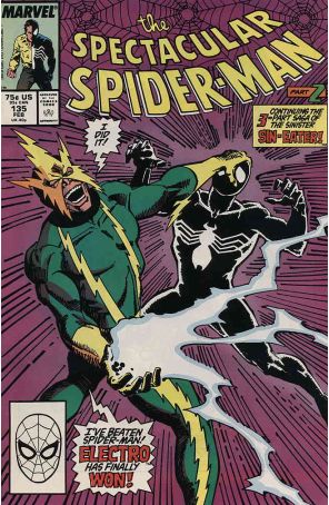 The Spectacular Spider-Man 135 published by Marvel with cover art by Sal Buscema