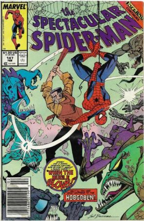 The Spectacular Spider-Man 147 (Newsstand) published by Marvel with cover art by Sal Buscema