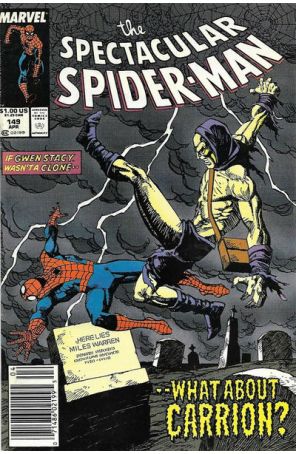 The Spectacular Spider-Man 149 (Newsstand) published by Marvel with cover art by Sal Buscema
