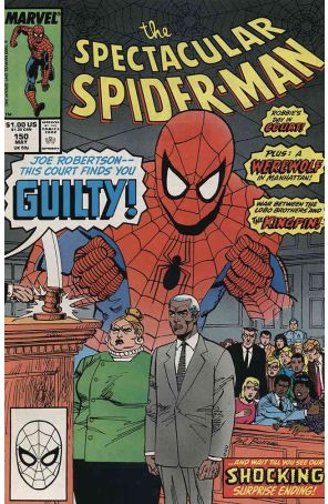The Spectacular Spider-Man 150 published by Marvel with cover art by Sal Buscema