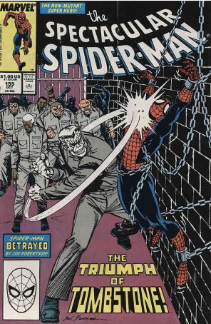 The Spectacular Spider-Man 155 published by Marvel with cover art by Sal Buscema