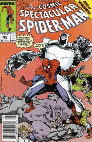 The Spectacular Spider-Man 160 (Newsstand) published by Marvel with cover art by Sal Buscema