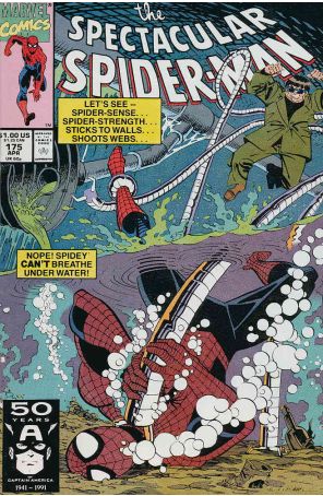 The Spectacular Spider-Man 175 published by Marvel with cover art by Sal Buscema