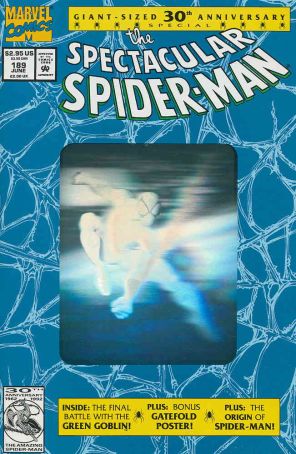 The Spectacular Spider-Man 189 published by Marvel with cover art by Mark Bagley