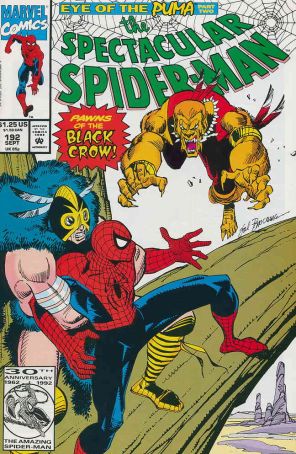 The Spectacular Spider-Man 192 published by Marvel with cover art by Sal Buscema