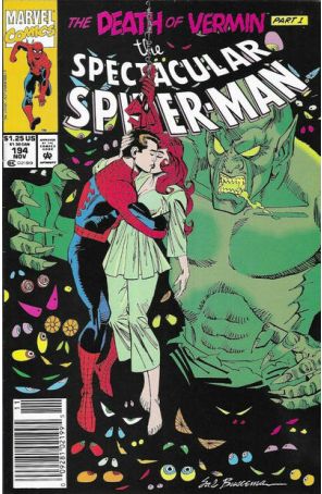 The Spectacular Spider-Man 194 (Newsstand) published by Marvel with cover art by Sal Buscema