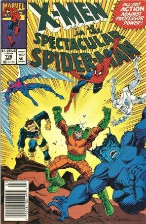 The Spectacular Spider-Man 198 (Newsstand) published by Marvel with cover art by Sal Buscema