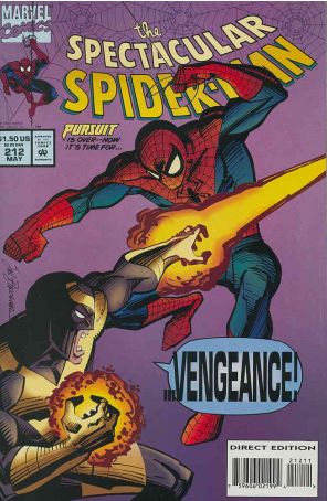 The Spectacular Spider-Man 212 (with card) published by Marvel with cover art by Sal Buscema
