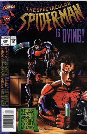 The Spectacular Spider-Man 219 (Newsstand) published by Marvel with cover art by Sal Buscema