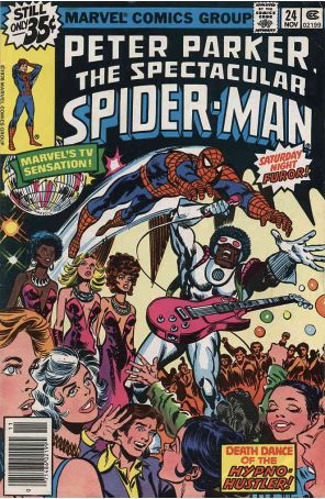 The Spectacular Spider-Man 24 published by Marvel with cover art by Frank Springer