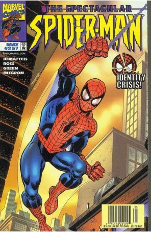 The Spectacular Spider-Man 257 (Newsstand) published by Marvel with cover art by John Romita