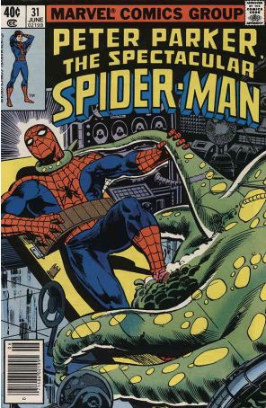 The Spectacular Spider-Man 31 (Newsstand) published by Marvel with cover art by Jim Starlin