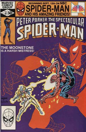 The Spectacular Spider-Man 61 published by Marvel with cover art by Ed Hannigan