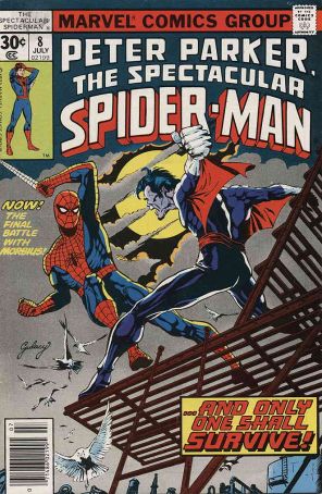 The Spectacular Spider-Man 8 published by Marvel with cover art by Paul Gulacy
