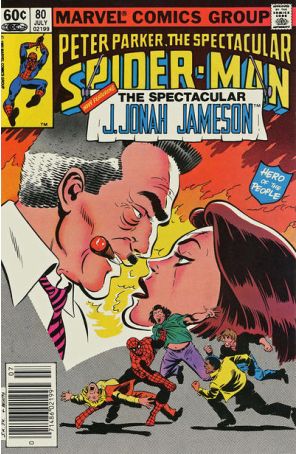 The Spectacular Spider-Man 80 (Newsstand) published by Marvel with cover art by John Romita Jr.