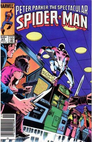 The Spectacular Spider-Man 84 (Newsstand) published by Marvel with cover art by Dave Simon