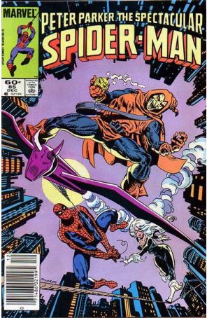 The Spectacular Spider-Man 85 (Newsstand) published by Marvel with cover art by Al Milgrom