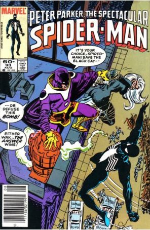 The Spectacular Spider-Man 93 (Newsstand) published by Marvel with cover art by Al Milgrom