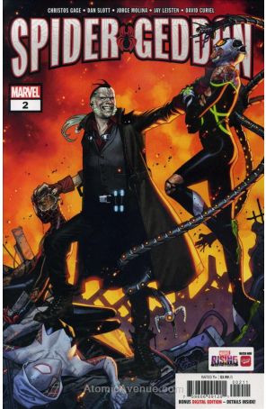 Spider-Geddon 2 published by Marvel with cover art by Jorge Molina