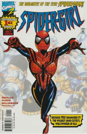 Spider-Girl 1 published by Marvel with cover art by Patrick Olliffe