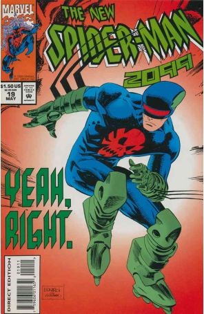 Spider-Man 2099 19 (with card) published by Marvel with cover art by Rick Leonardi