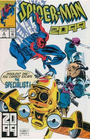 Spider-Man 2099 4 published by Marvel with cover art by Rick Leonardi