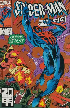 Spider-Man 2099 5 published by Marvel with cover art by Rick Leonardi
