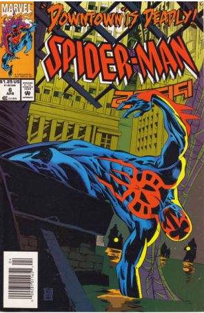 Spider-Man 2099 6 (Newsstand) published by Marvel with cover art by Rick Leonardi