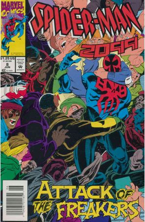 Spider-Man 2099 8 (Newsstand) published by Marvel with cover art by Rick Leonardi