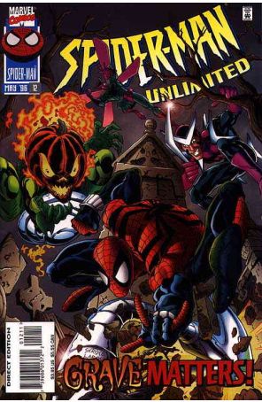 Spider-Man Unlimited 12 published by Marvel with cover art by Steve Skroce