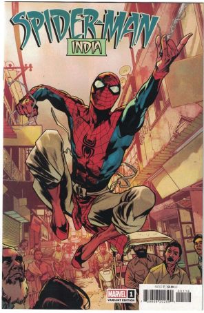 Spider-Man: India (2nd Series) 1F published by Marvel with cover art by Mahmud Asrar