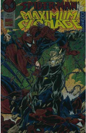 Spider-Man: Maximum Clonage Omega 1 (Newsstand) published by Marvel with cover art by Robert Brown