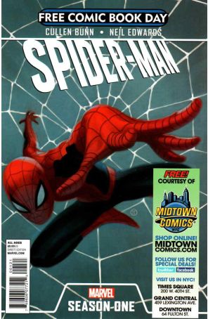 Spider-Man: Season One FCBD 1A published by Marvel with cover art by Julian Totino Tedesco