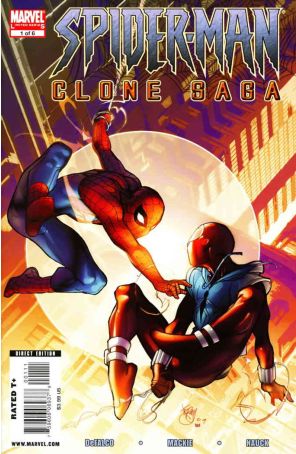 Spider-Man: The Clone Saga 1 published by Marvel with cover art by Pasqual Ferry