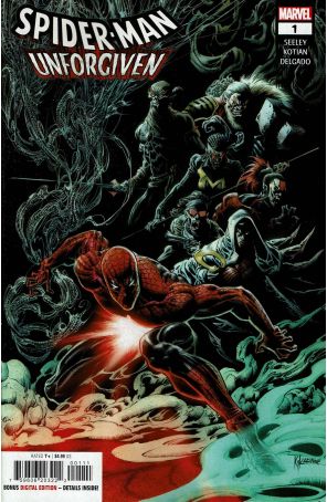 Spider-Man: Unforgiven 1 published by Marvel with cover art by Kyle Hotz