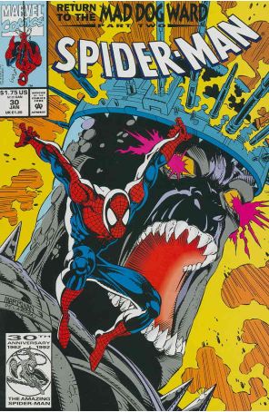 Spider-Man 30 published by Marvel with cover art by Chris Marrinan