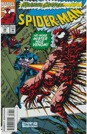 Spider-Man 36 published by Marvel with cover art by Tom Lyle