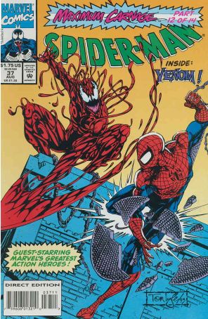 Spider-Man 37 published by Marvel with cover art by Tom Lyle