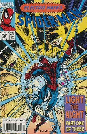 Spider-Man 38 published by Marvel with cover art by Klaus Janson