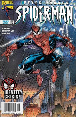 Spider-Man 91 (Newsstand) published by Marvel with cover art by John Romita Jr.