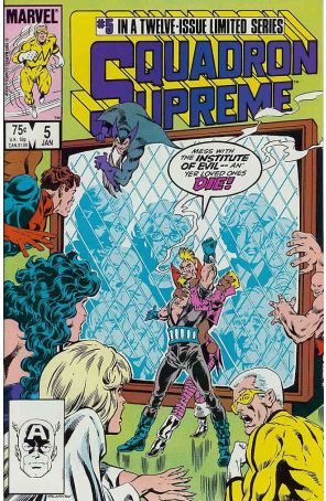 Squadron Supreme 5 published by Marvel with cover art by Bob Hall