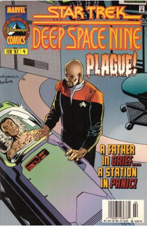 Star Trek: Deep Space Nine (Marvel) 4 (Newsstand) published by Marvel with cover art by Tom Grindberg
