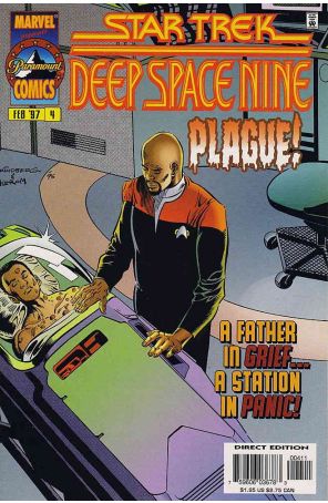 Star Trek: Deep Space Nine (Marvel) 4 published by Marvel with cover art by Tom Grindberg